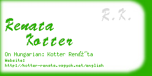 renata kotter business card